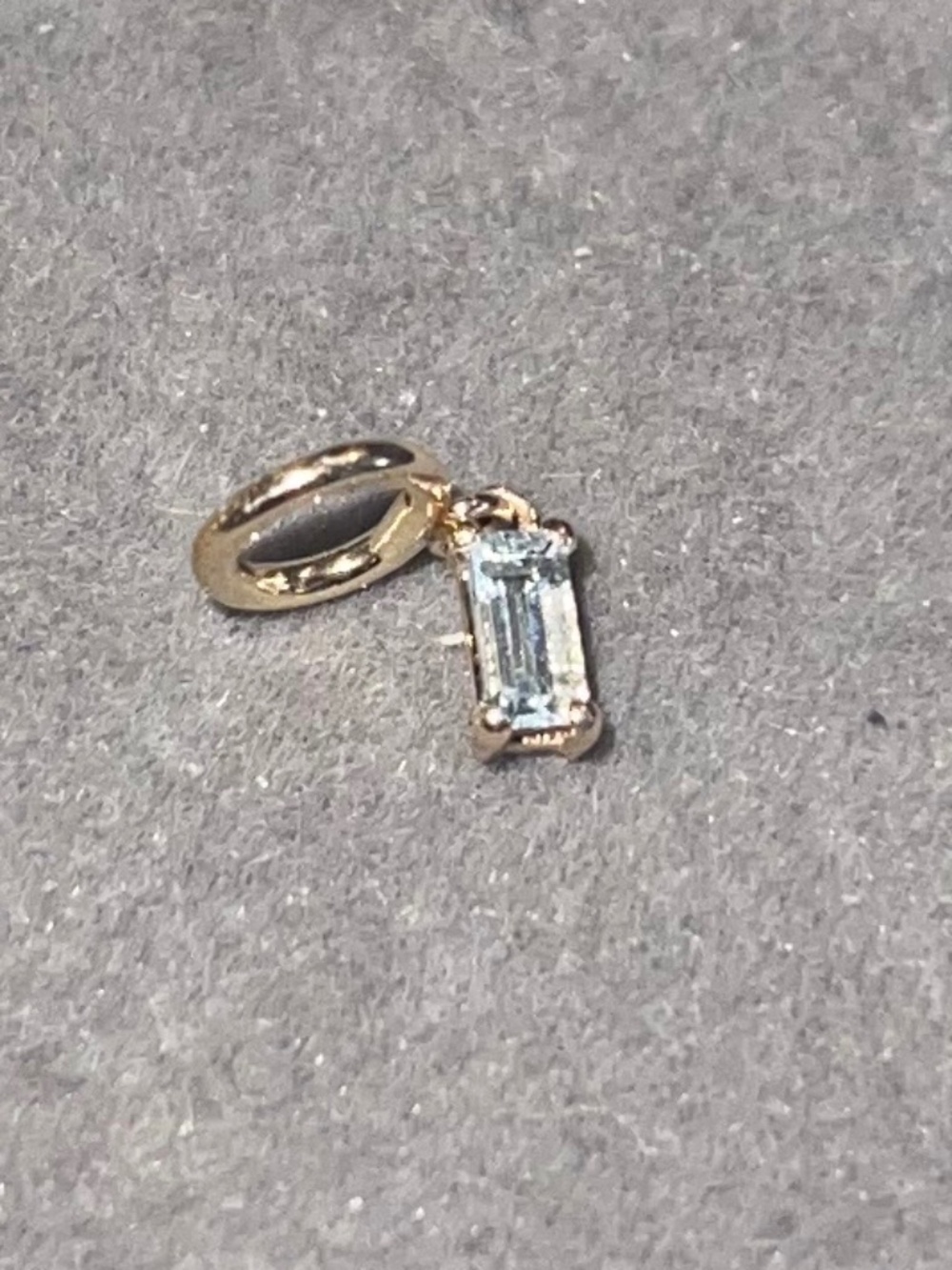 Audrey Rose Aquamarine (March) birthstone charm for necklace! NEW